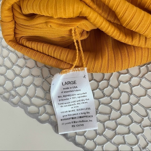 Mara Hoffman Rio Tie-Front Ribbed Swim Bikini SET - Picture 11 of 12